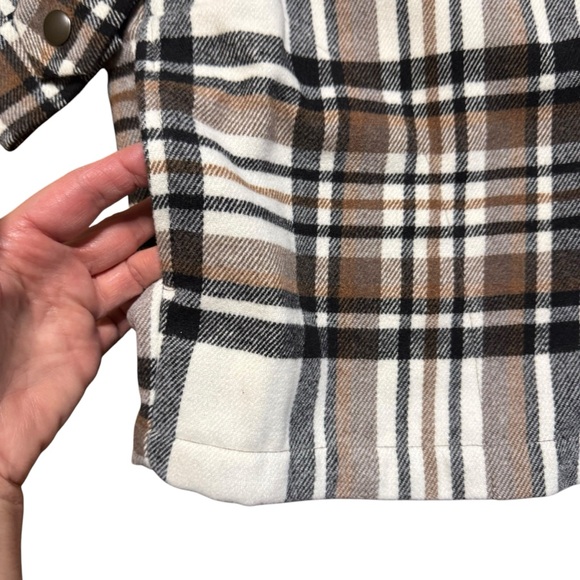 HFX Women's Flannel Snap Front Shacket Jacket Shirt Size Medium NWT - Picture 4 of 10